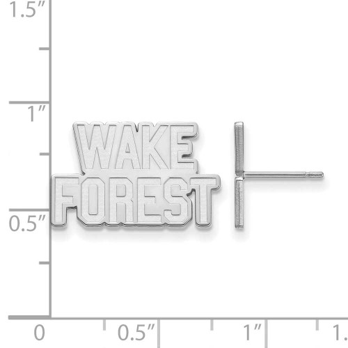 Image of Sterling Silver Wake Forest University Small Post Earrings by LogoArt (SS073WFU)