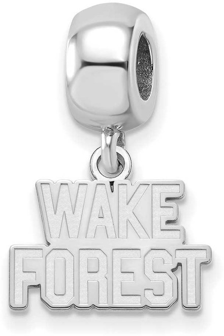 Image of Sterling Silver Wake Forest University XSmall Dangle Bead Charm LogoArt SS053WFU