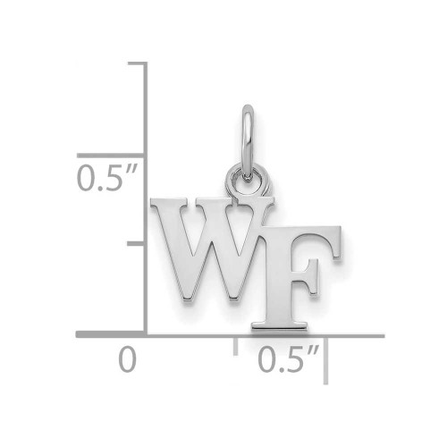 Image of Sterling Silver Wake Forest University X-Small Pendant by LogoArt