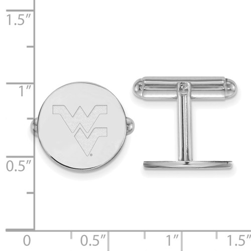 Sterling Silver West Virginia University Cuff Links by LogoArt (SS012WVU)