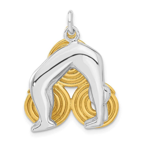 Image of Sterling Silver Yoga Person Charm
