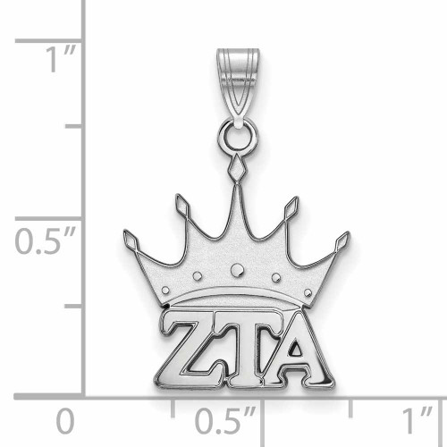 Image of Sterling Silver Zeta Tau Alpha Small Pendant by LogoArt (SS035ZTA)