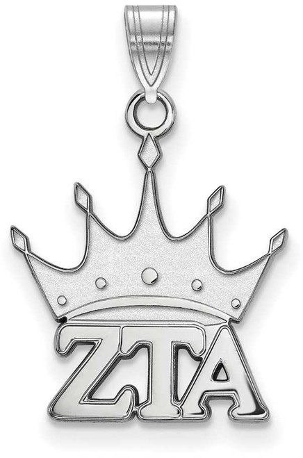 Image of Sterling Silver Zeta Tau Alpha Small Pendant by LogoArt (SS035ZTA)