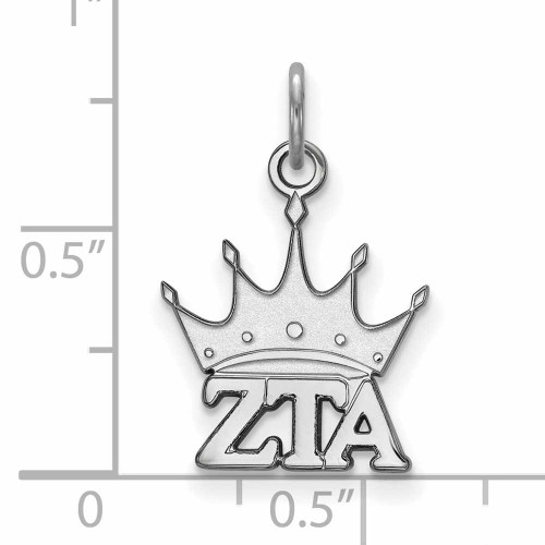 Image of Sterling Silver Zeta Tau Alpha X-Small Pendant by LogoArt (SS034ZTA)