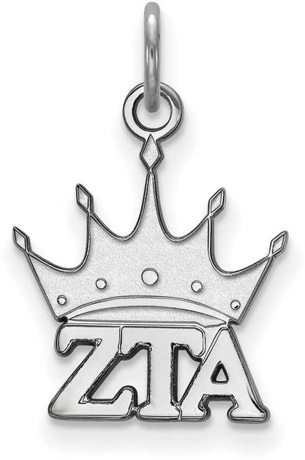 Image of Sterling Silver Zeta Tau Alpha X-Small Pendant by LogoArt (SS034ZTA)