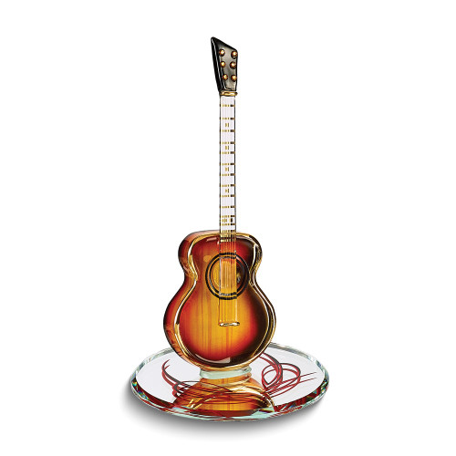 Sunburst Acoustic Guitar Glass Figurine