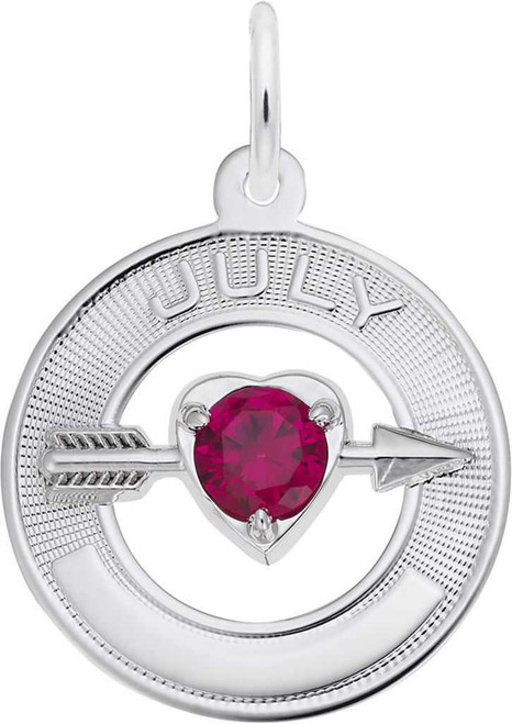 Image of Synthetic Crystal Simulated Birthstone Charms Collection - July (Choose Metal) by Rembrandt