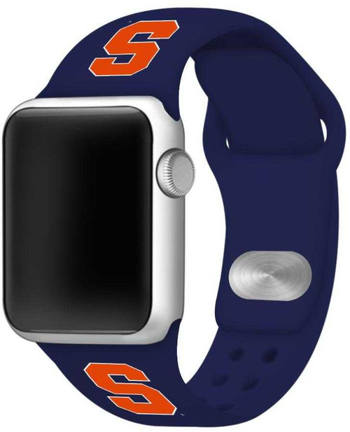 Image of Syracuse University Silicone Watch Band Compatible with Apple Watch - 42mm/44mm/45mm Navy Blue C-AB1-155-42