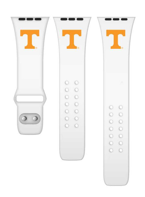 Image of Tennessee Volunteers Silicone Watch Band Compatible with Apple Watch - 42mm/44mm/45mm White C-AB1-125-42