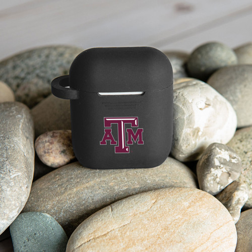 Texas A&M Aggies Silicone Case Cover Compatible with Apple AirPods Battery Case - Black