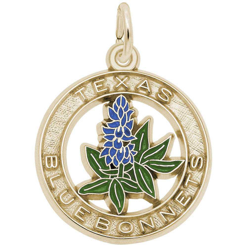 Image of Texas Bluebonnets Charm (Choose Metal) by Rembrandt