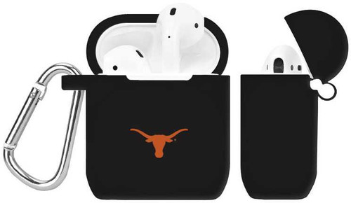 Image of Texas Longhorns Silicone Case Cover Compatible with Apple AirPods Battery Case - Black C-APA1-304