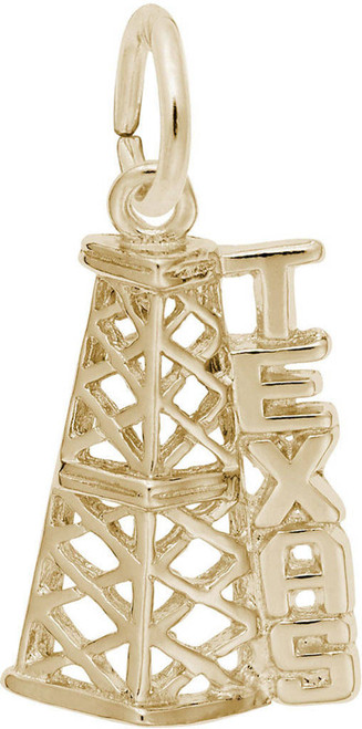 Texas Oil Rig Charm (Choose Metal) by Rembrandt