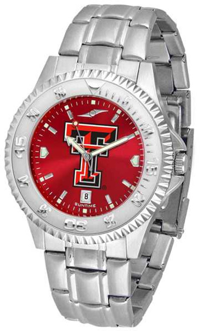 Image of Texas Tech Red Raiders Competitor Steel AnoChrome Mens Watch