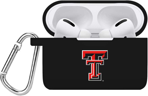 Image of Texas Tech Red Raiders Silicone Case Cover Compatible with Apple AirPods PRO Battery Case - Black C-AAP1-115