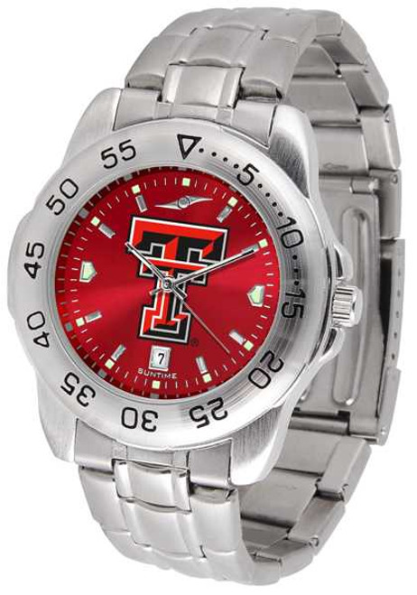Image of Texas Tech Red Raiders Sport Steel AnoChrome Mens Watch