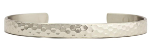 Textured Silver - Sergio Lub Copper Bracelet - Made in USA! (Lub253)