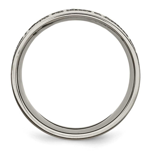 Image of Titanium Flat 8mm Laser Design Brushed Band Ring TB33G