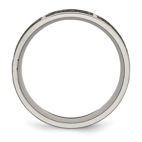 Image of Titanium Flat 8mm Laser Design Polished Band Ring TB3B