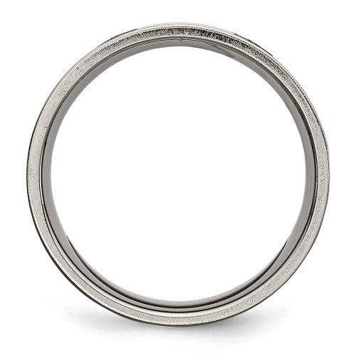Image of Titanium Flat 8mm Laser Design Polished Band Ring TB3D