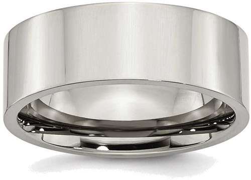 Image of Titanium Flat 8mm Polished Band Ring