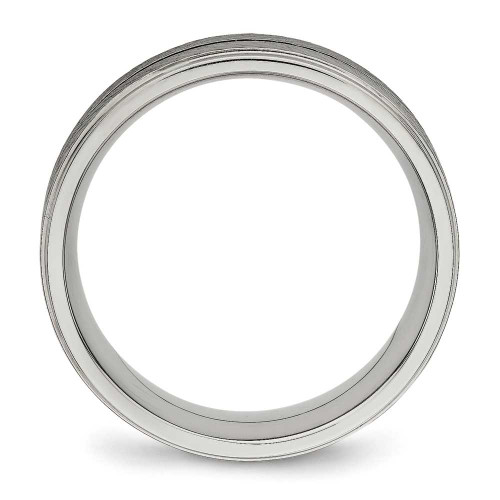 Image of Titanium Polished Grooved Ring