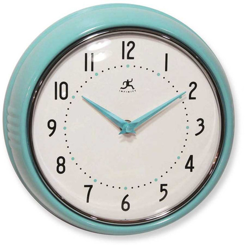 Image of Turquoise-Color Retro Metal Wall Clock