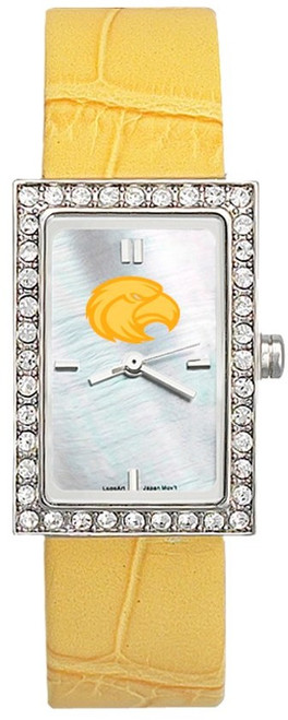 University Of South Mississippi Starlette Sun Leather Watch by LogoArt