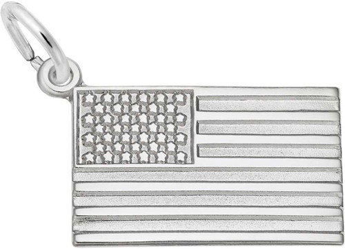 Image of USA American Flag Charm (Choose Metal) by Rembrandt
