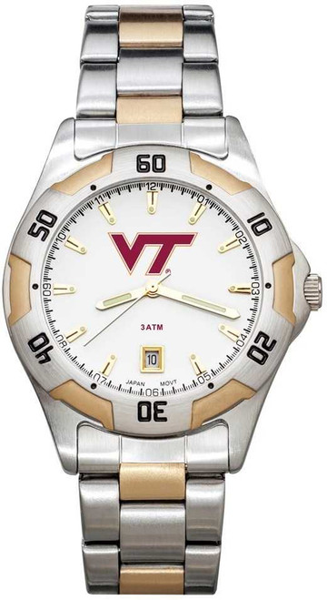Image of Virginia Tech All-Pro Mens Two-Tone Watch W/Bracelet by LogoArt