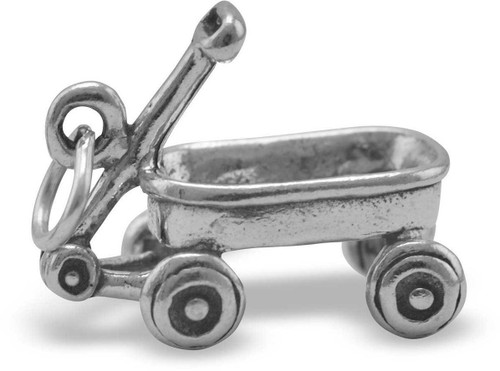 Image of Wagon Charm 925 Sterling Silver