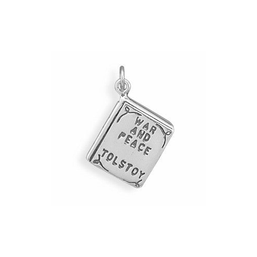 War and Peace Book Charm 925 Sterling Silver — additional view