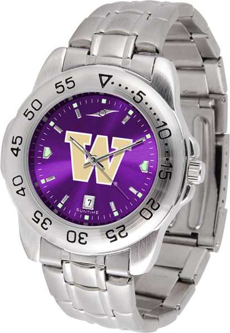 Image of Washington Huskies Sport Steel AnoChrome Mens Watch