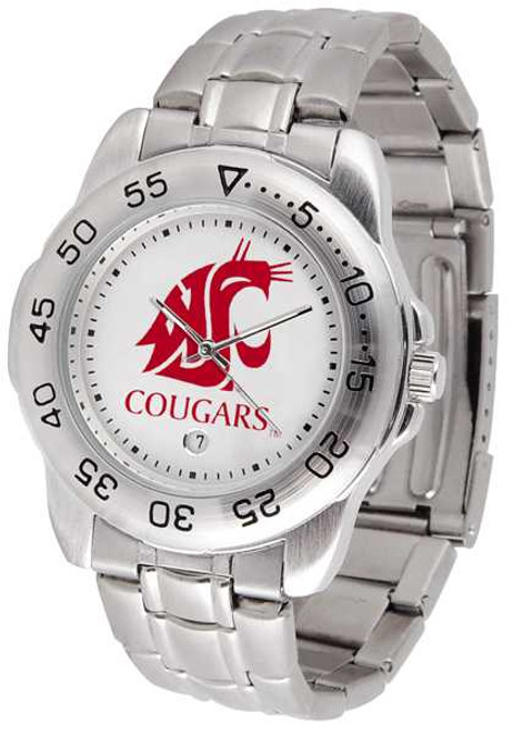 Image of Washington State Cougars Sport Steel Mens Watch