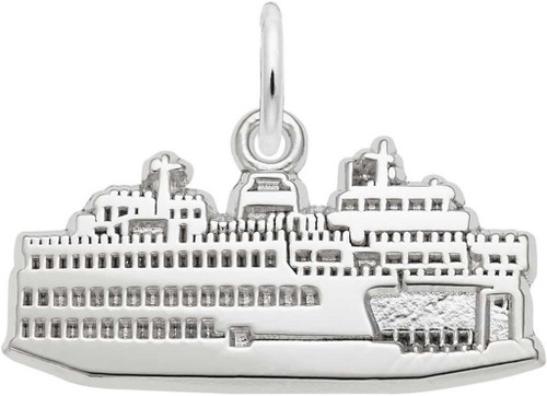 Image of Washington State Ferry Charm (Choose Metal) by Rembrandt