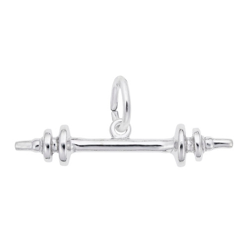 Image of Weightlifting Barbell Charm (Choose Metal) by Rembrandt