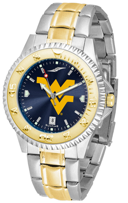 West Virginia Mountaineers Competitor Two Tone AnoChrome Mens Watch