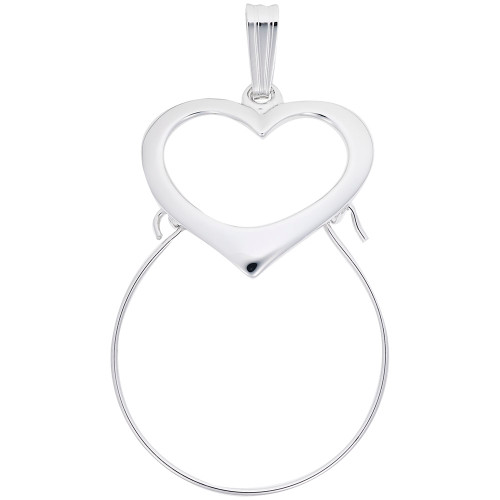 Image of Heart Charm Holder Pendant (Choose Metal) by Rembrandt