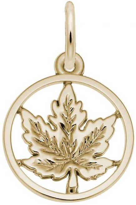 Image of Maple Leaf Small Ring Charm (Choose Metal) by Rembrandt