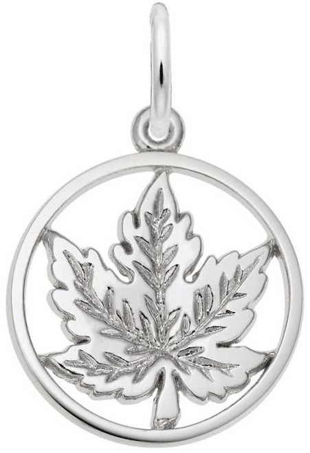 Image of Maple Leaf Large Ring Charm (Choose Metal) by Rembrandt