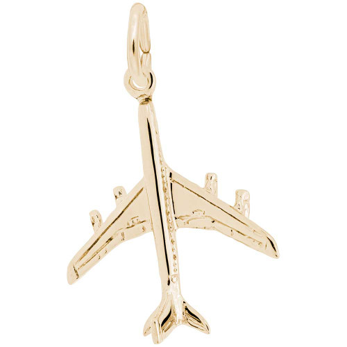 Image of Small Airplane Style 296 Charm (Choose Metal) by Rembrandt