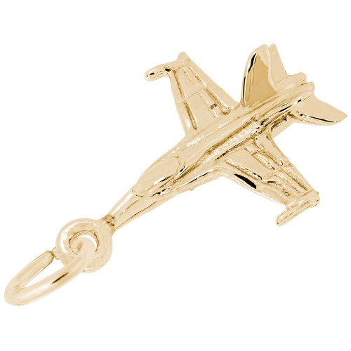 Image of Fighter Jet Plane Charm (Choose Metal) by Rembrandt