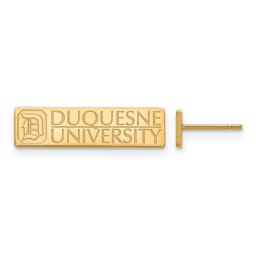 Gold-plated Sterling Silver LogoArt Duquesne University Small Post Earrings