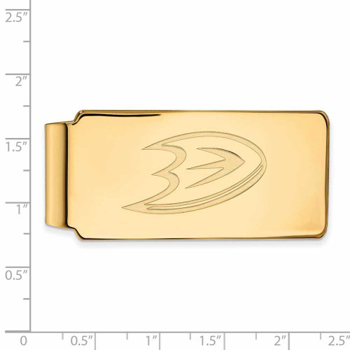 Image of 14k Yellow Gold NHL LogoArt Anaheim Ducks Money Clip