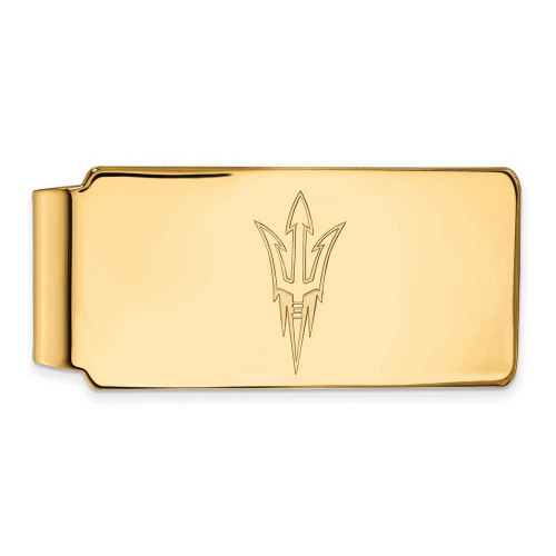 Image of 14k Yellow Gold LogoArt Arizona State University Pitchfork Money Clip
