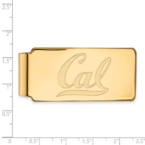 10k Yellow Gold LogoArt University of California Berkeley Cal Money Clip