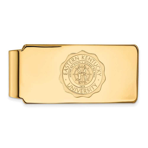 Image of 10k Yellow Gold LogoArt Eastern Kentucky University Crest Money Clip