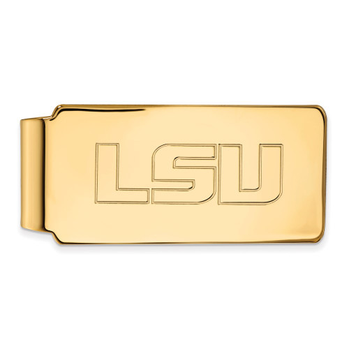 14k Yellow Gold LogoArt Louisiana State University L-S-U Money Clip