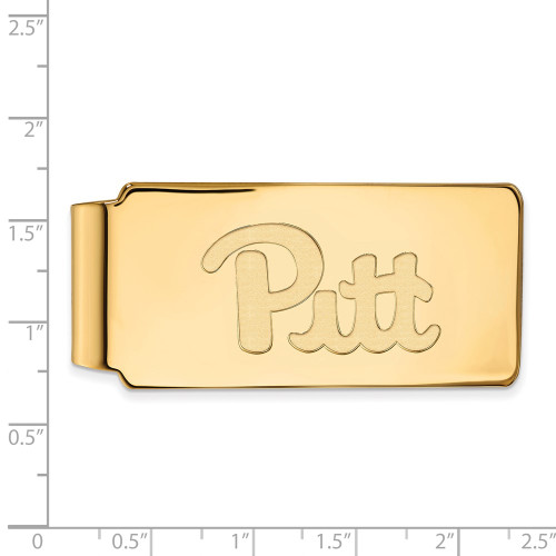 10k Yellow Gold LogoArt University of Pittsburgh Money Clip