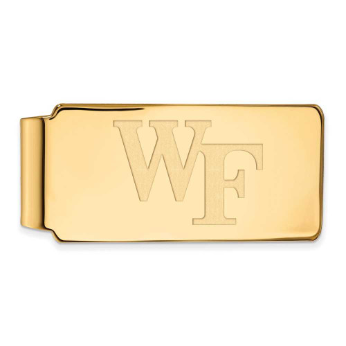 Image of 10k Yellow Gold LogoArt Wake Forest University W-F Money Clip